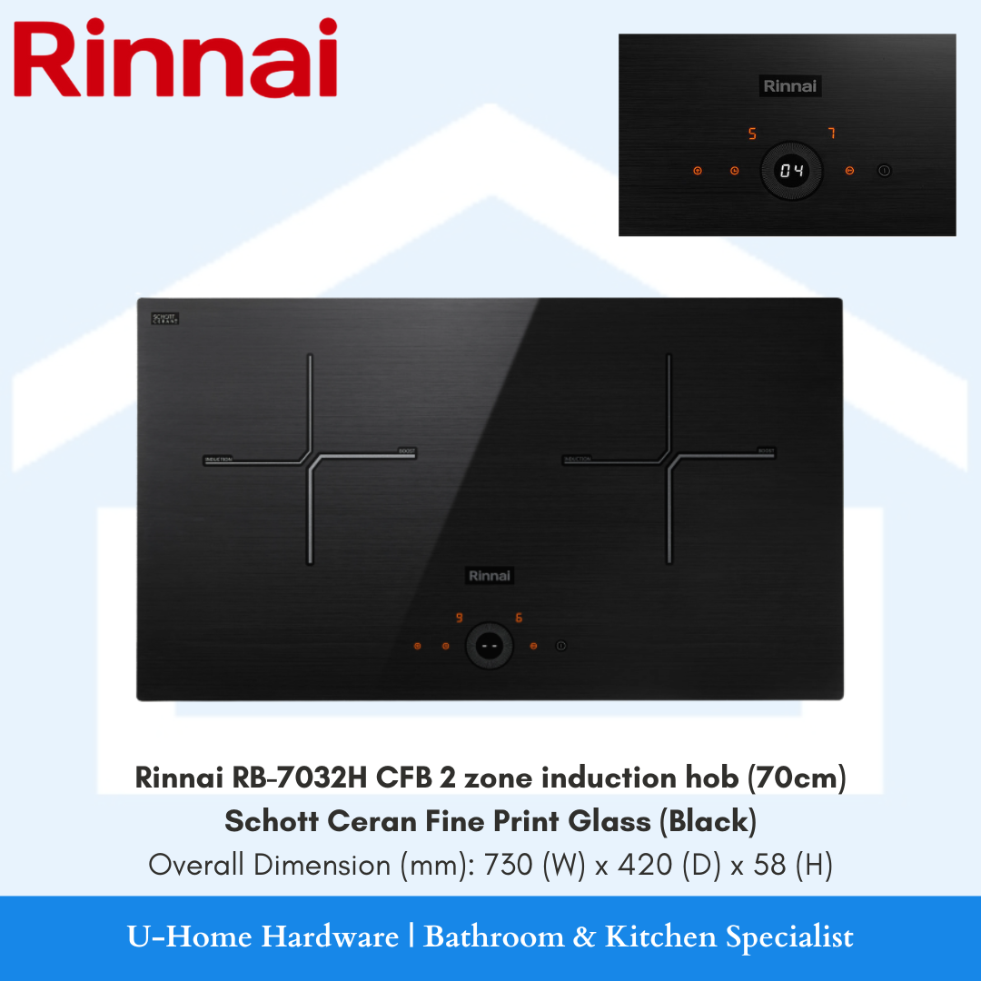 Induction Hob. Induction hob singapore. Rinnai RB-7032H CFB 2 Zone induction hob 70cm. schott ceran fine print glass. rinnai induction hob. rinnai induction hob review. rinnai induction hob rb-7012h-cb. is rinnai induction hob good. rinnai vs fujioh induction hob.