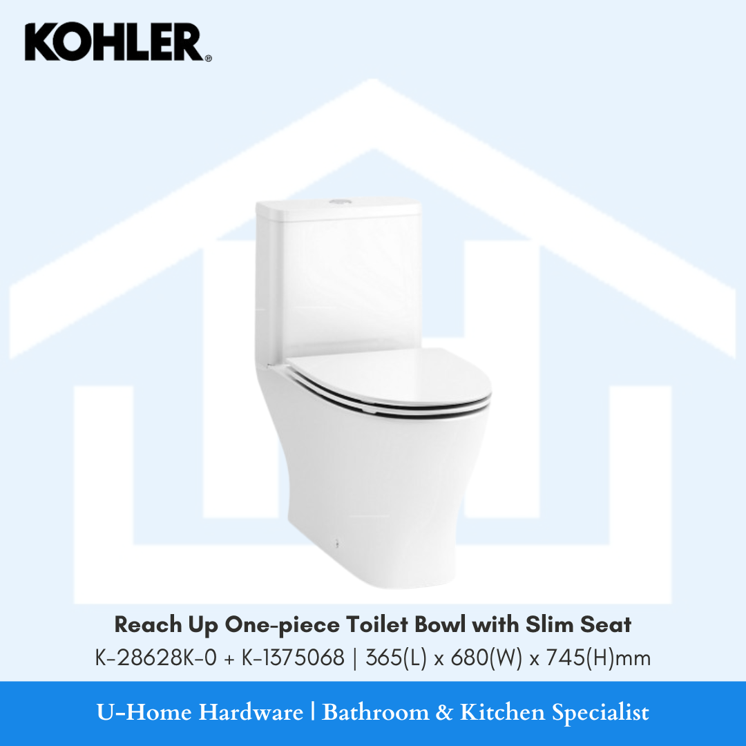 KOHLER REACH UP 2pc NBTW S-Trap with Slim Seat K-31113K-0 + K-21010R-0 + K-28773K-0 + K-1375068