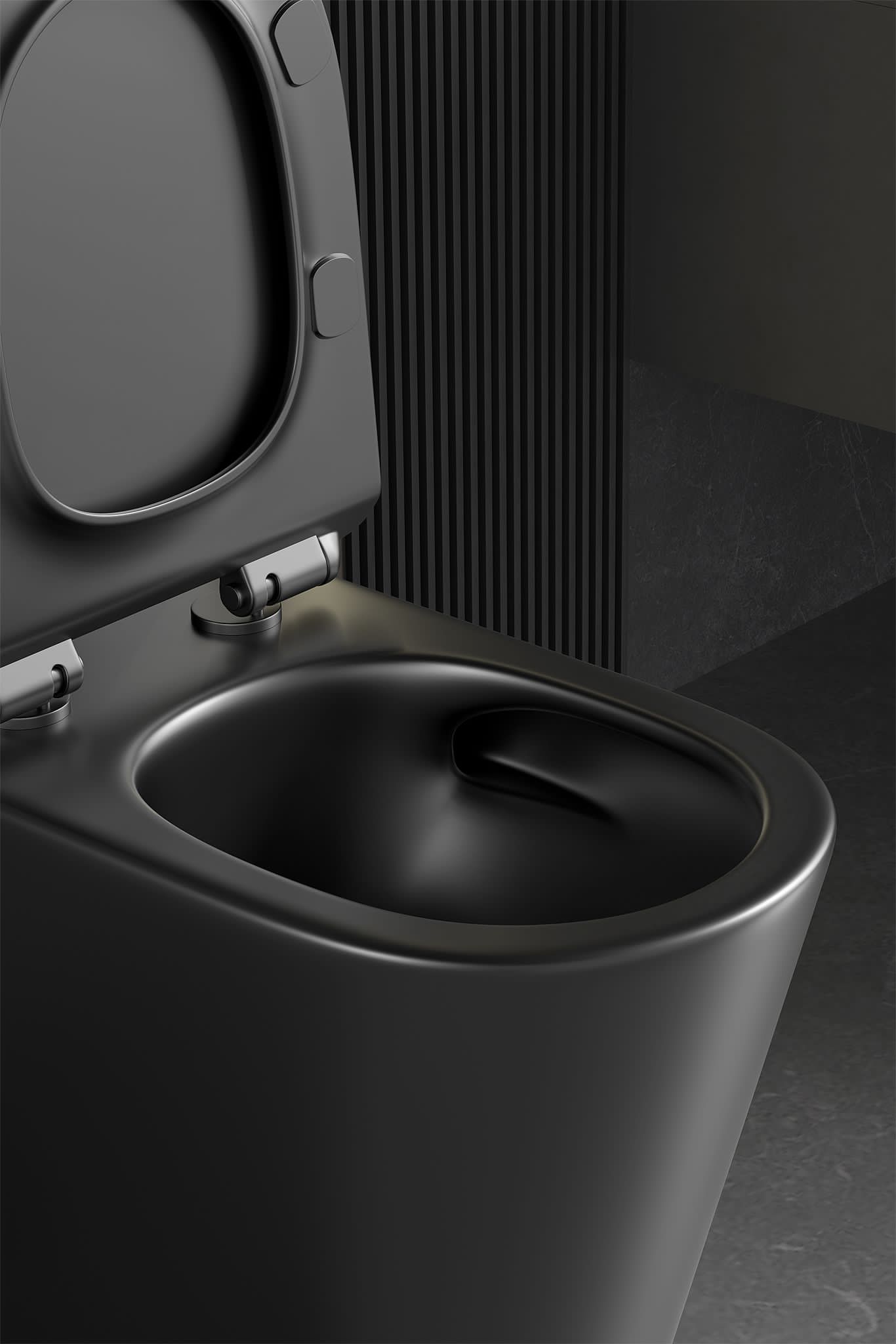 EACO T933MB: Trendy black toilet bowl for modern Singapore homes. Geberit flushing, comfortable seat. specifications