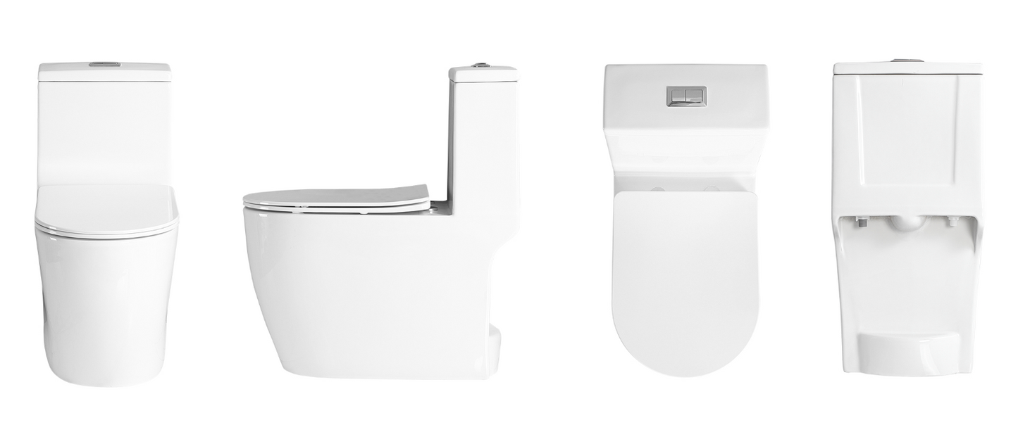 ZAFFIRO PWC-9150 One-Piece Water Closet (Turbo Tornado + ZERO-RIM)