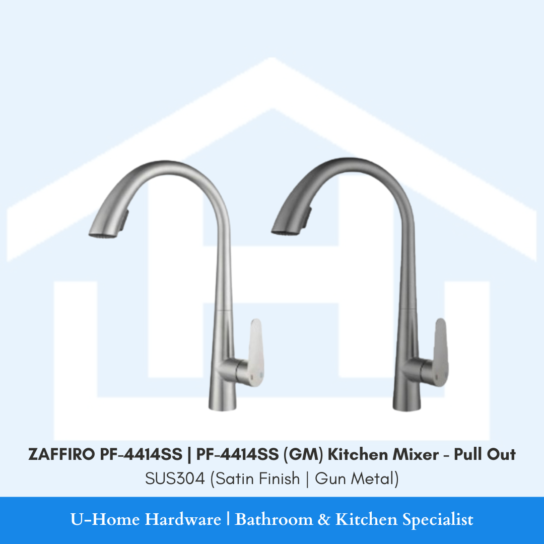 ZAFFIRO PF-4414SS Kitchen Mixer pull out / PF-4414SS(GM) pull out tap
kitchen tap / hot and cold tap / cold tap singapore