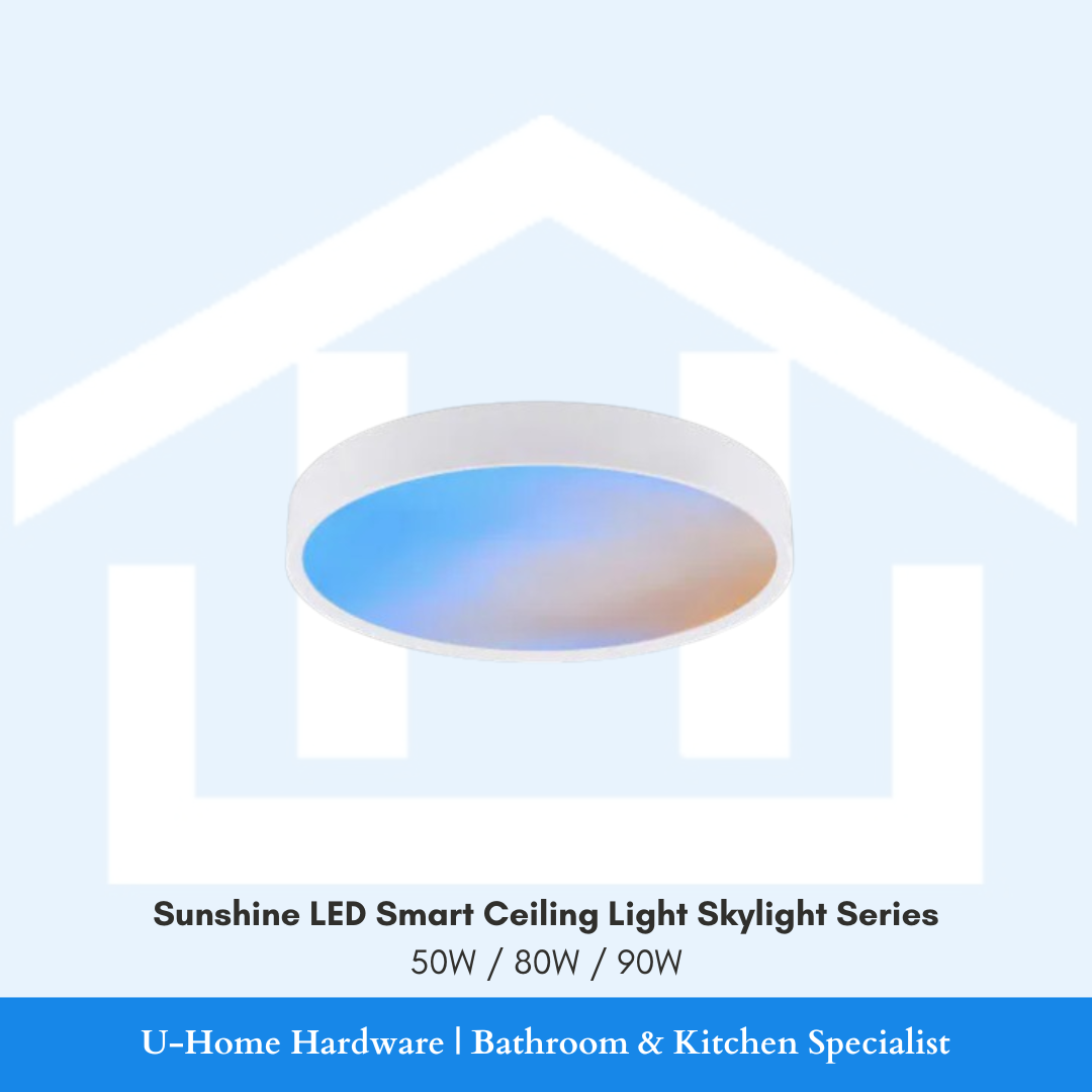Sunshine LED Smart Ceiling Light Skylight Series 50W 80W 90W for Singapore home lighting renovation