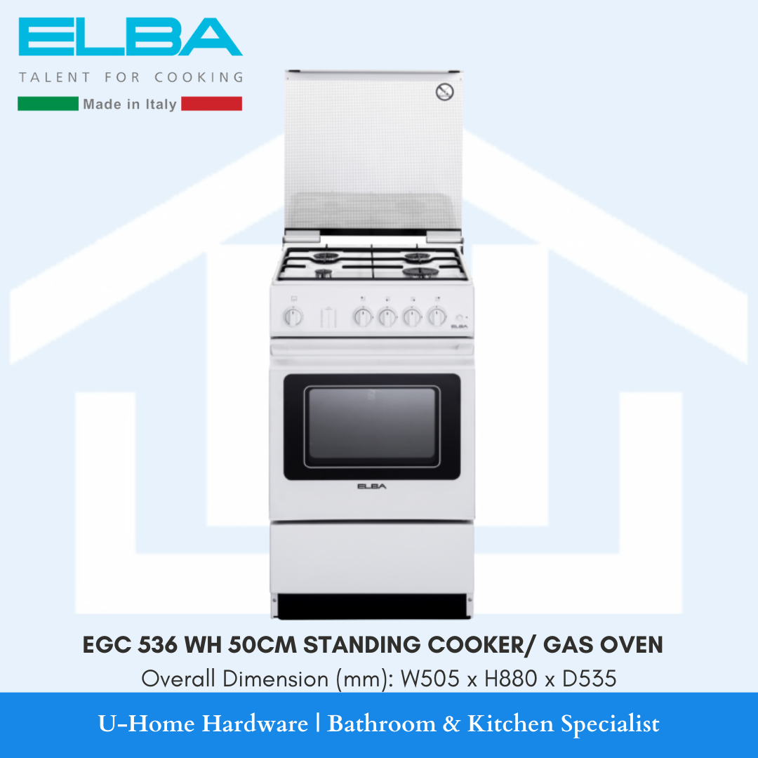 ELBA EGC 536 WH 50CM Standing Cooker Hob/ Gas Oven