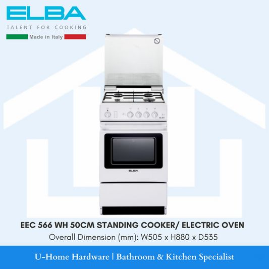 ELBA EEC 566 WH 50CM Standing Cooker Hob / Electric Oven