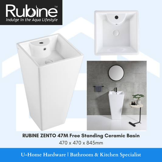 RUBINE ZENTO 47M Free Standing Basin (Ceramic)