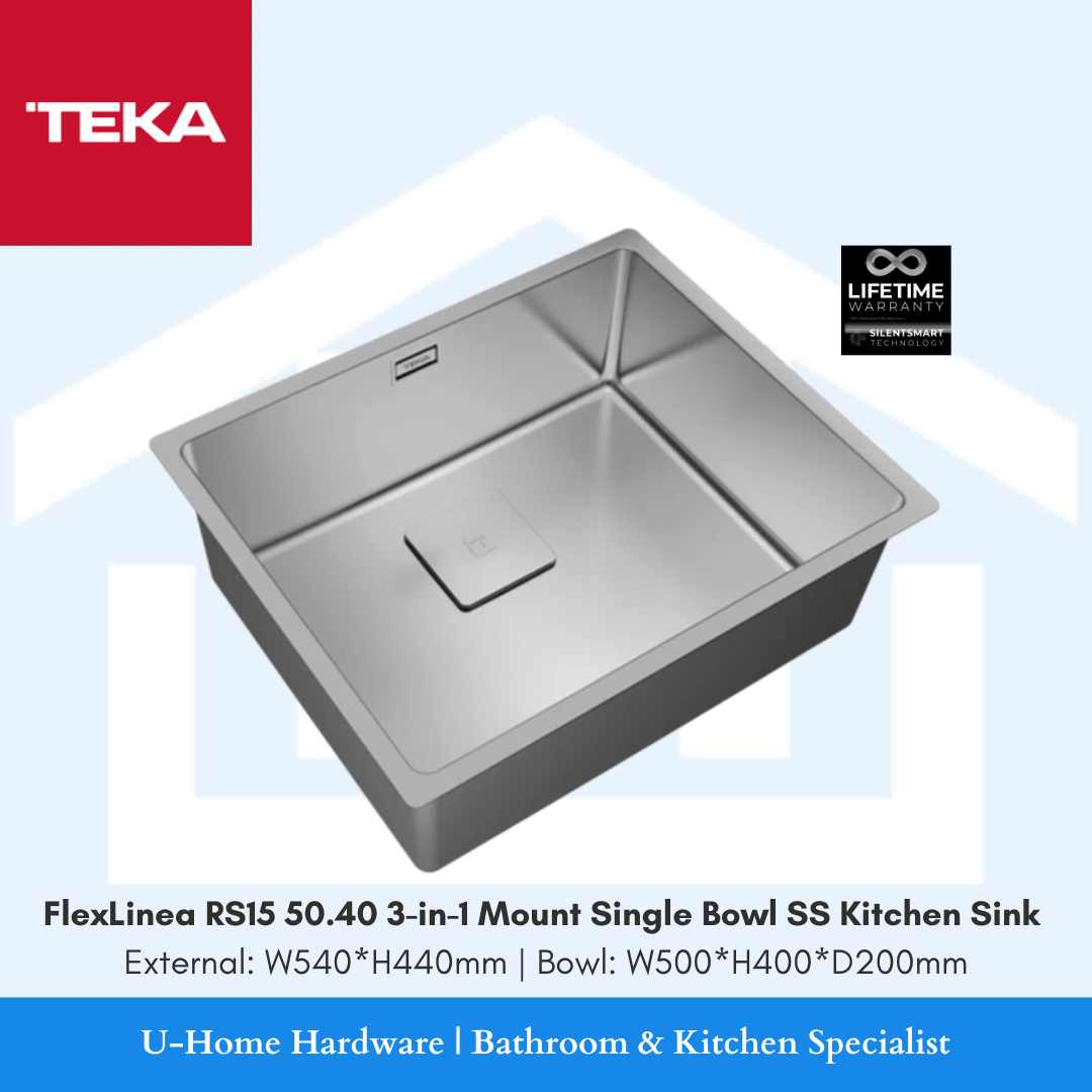 TEKA flexlinea rs15 50.40 3 in 1 mount single bowl stainless steel single bowl kitchen sink. kitchen sink singapore. kitchen sink. kitchen sink tap. kitchen sink undercount. kitchen sink design. kitchen sink tap singapore. kitchen sink with drawer. kitchen sink with drainer. kitchen sink cabinet. kitchen sink size kitchen sink dimensions. Teka kitchen sink. Teka kitchen tap. Teka kitchen mixer. Teka kitchen sink mixer. Teka kitchen sink catalogue. 