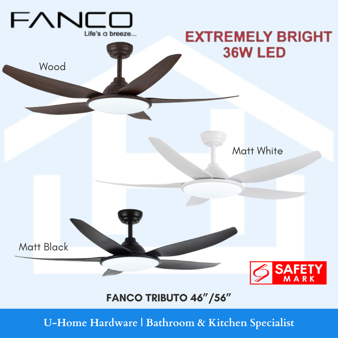 FANCO TRIBUTO 46"/56" Ceiling Fan with Extremely Bright 36W LED