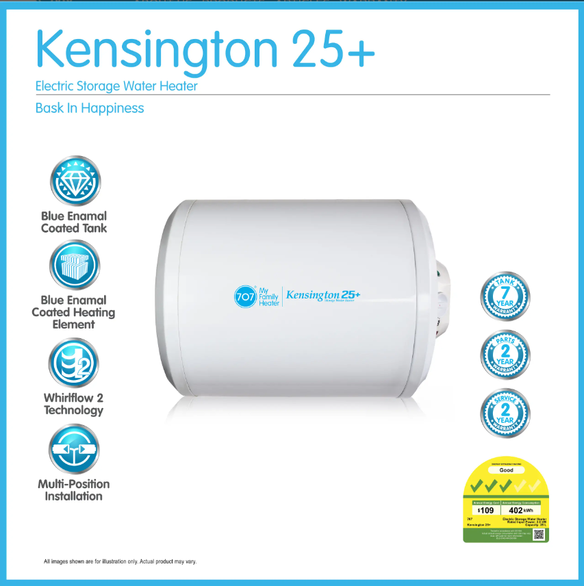 707 kensington 25+ electric storage water heater