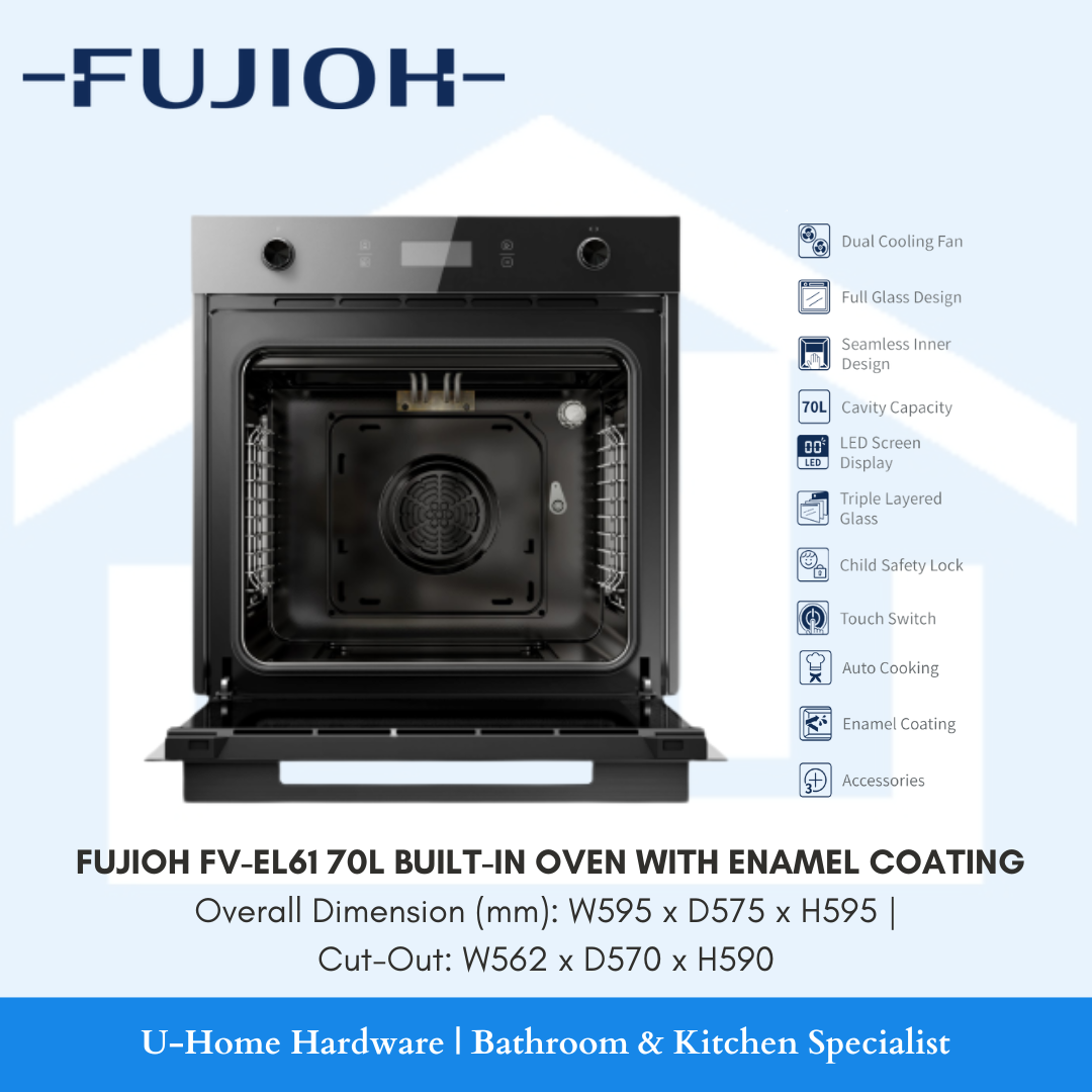 FUJIOH FV-EL61 70L Built-In Oven with Enamel Coating