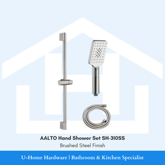 AALTO Hand Shower Set SH-310SS with shower head, hose, and bracket