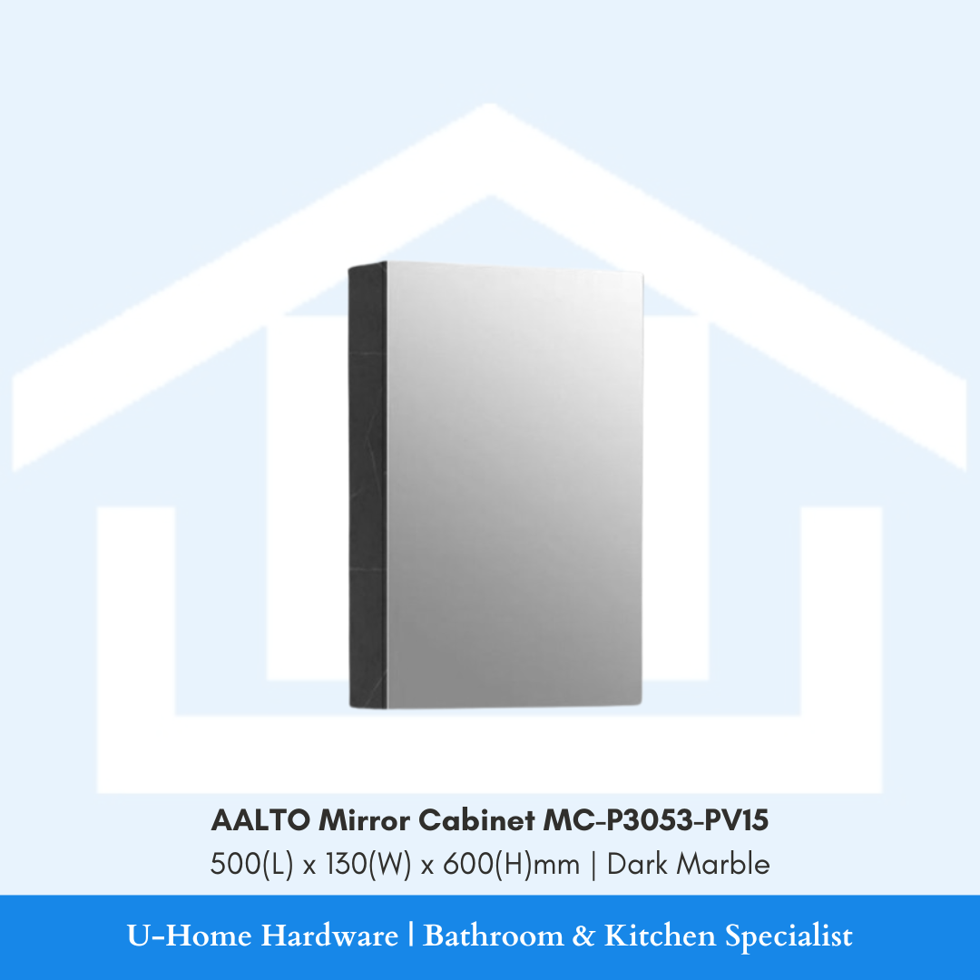 AALTO Mirror Cabinet MC-P3053-PV15 Dark Marble Finish