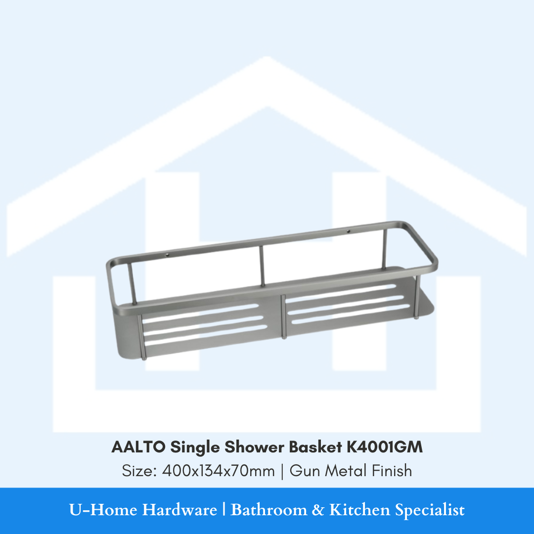 SINGLE SHOWER BASKET K4001GM gun metal shower basket