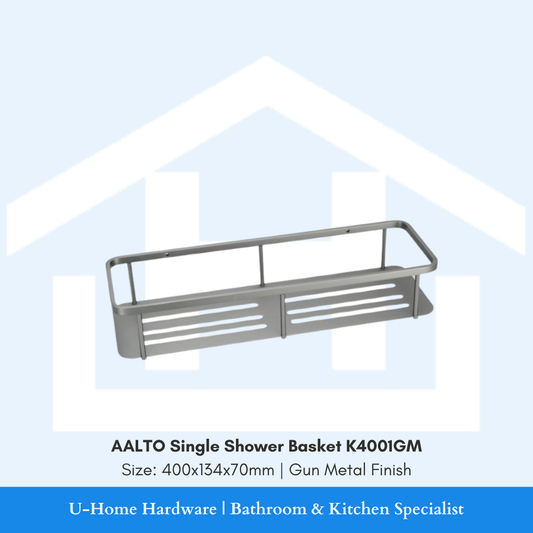 SINGLE SHOWER BASKET K4001GM gun metal shower basket