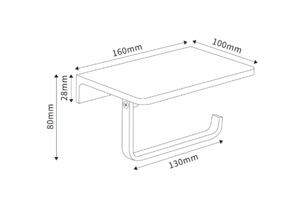 AALTO 1103C Toilet Paper Holder for singapore bathrooms specification