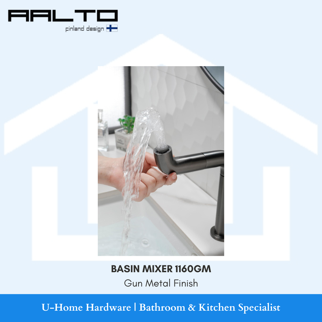 AALTO 1106GM Basin Mixer (Gun Metal Finish) demonstration