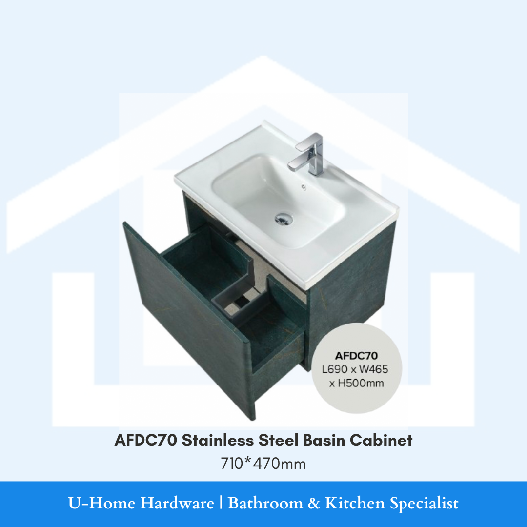 AQUAFINY AFDC70 Stainless Steel Basin Cabinet (70cm) Drawer Type dimensions