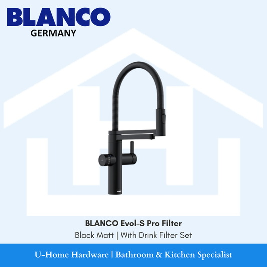BLANCO Evol-S Pro Filter
Black Matt | With Drink Filter Set