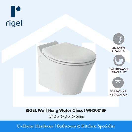 RIGEL Wall-Hung Water Closet WH3001BP Toilet Bowl