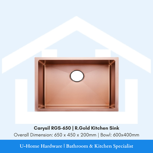 Top-down view of the 650x500mm Carysil RGS-650, illustrating the spacious 600x440mm inner bowl area