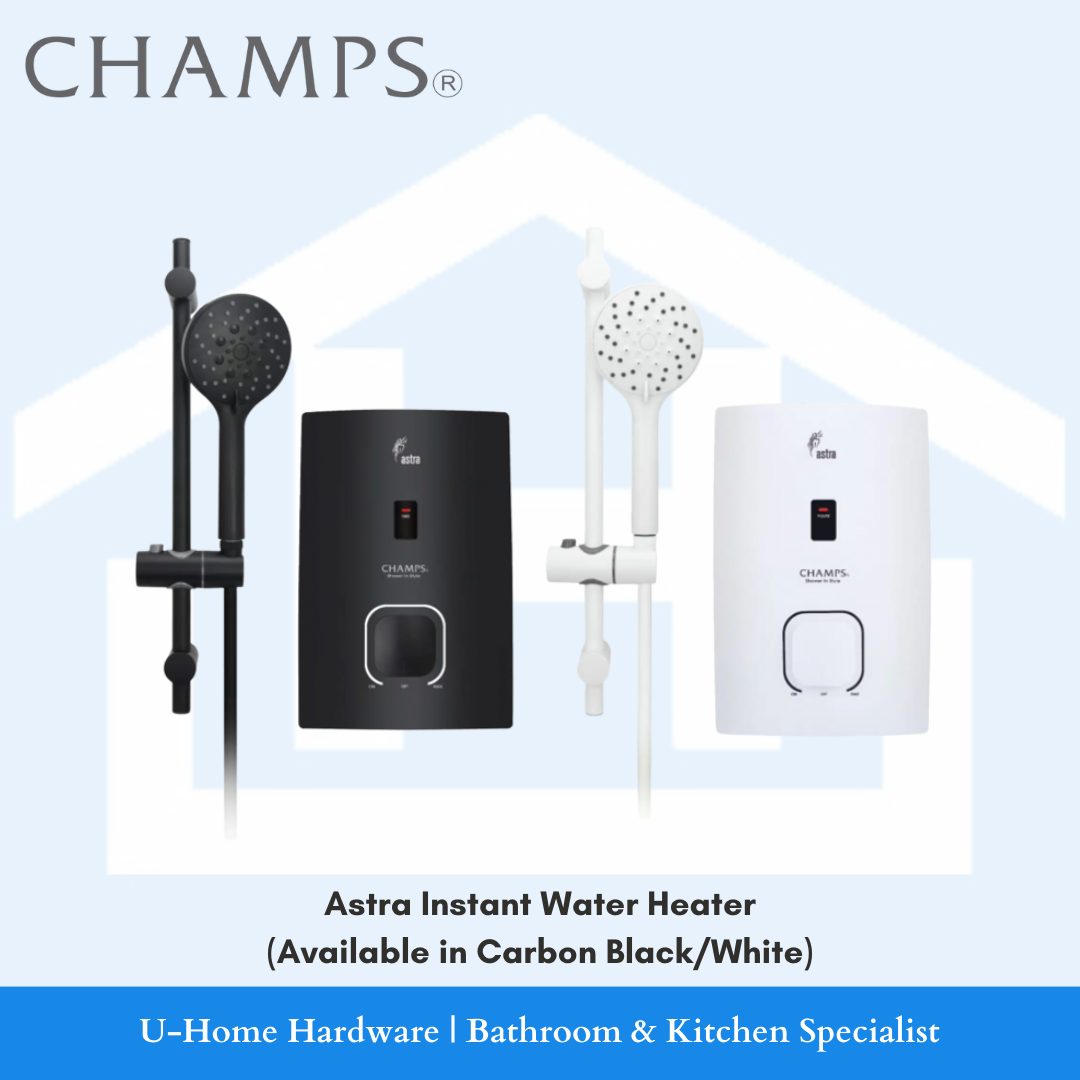 CHAMPS Astra Instant Water Heater (Available in Carbon Black/White)