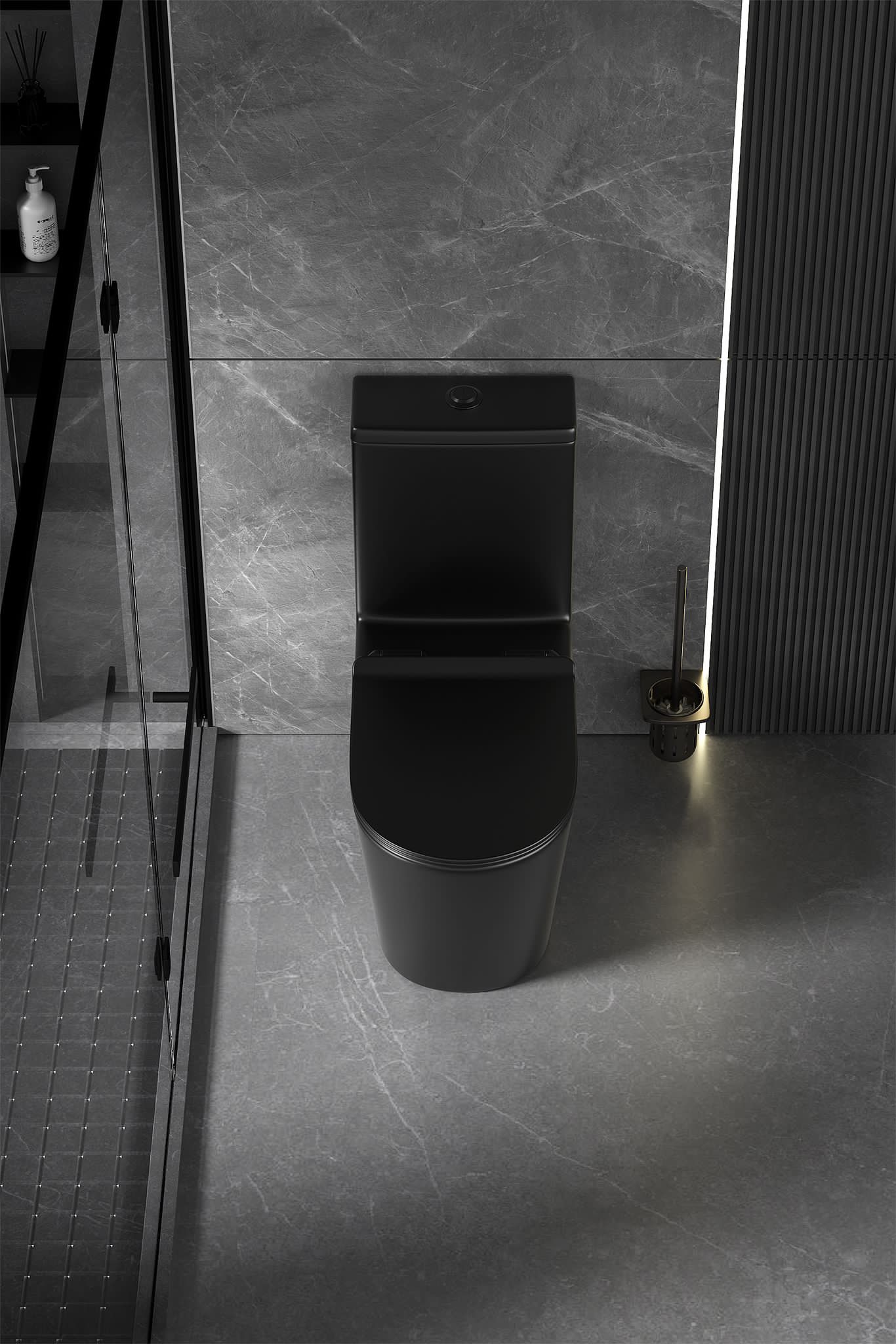EACO T933MB Matt Black One-Piece Toilet Bowl specifications 