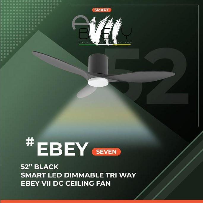 Ceiling fan EBEY 7 VII 52 DC Ceiling Fan with LED DIM 3-Tone (SMART)