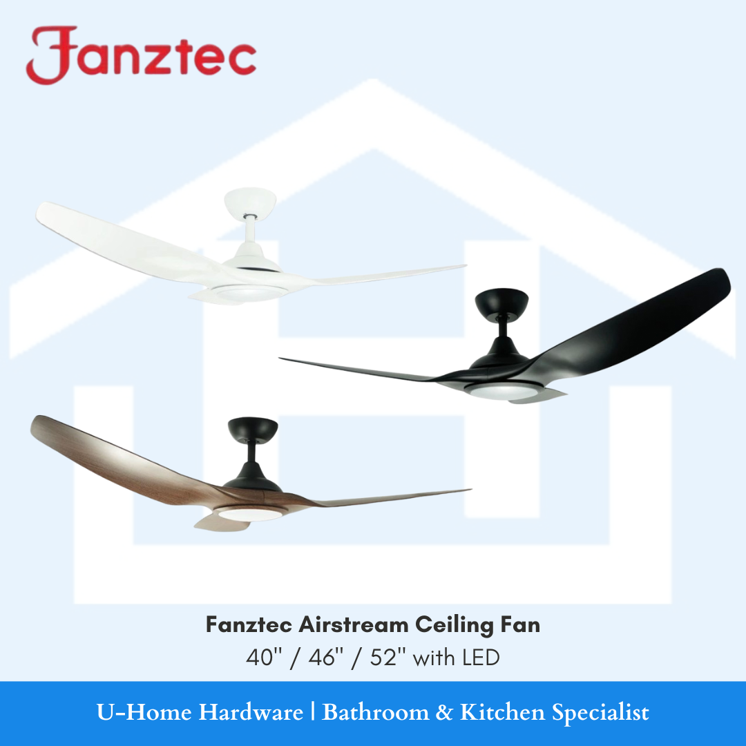 FANZTEC Airstream available in Matte Black, Matte White, and Wood Grain finishes.