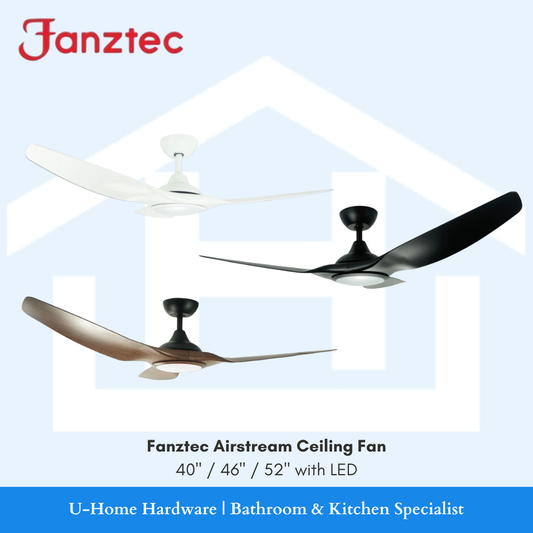 FANZTEC Airstream available in Matte Black, Matte White, and Wood Grain finishes.