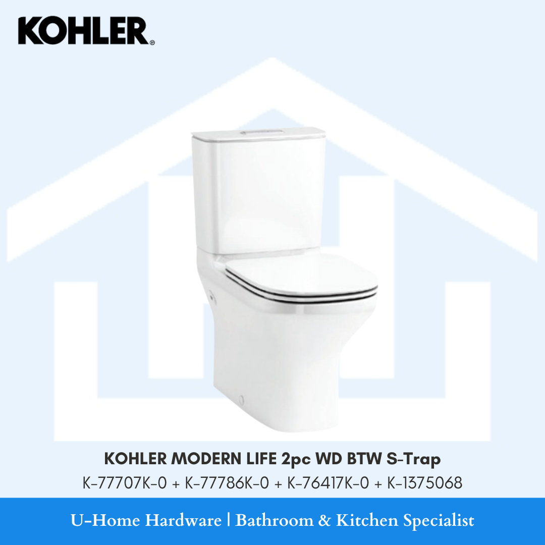 Isolated product cutout of the KOHLER Modern Life bowl, highlighting the 100% rimless interior that eliminates hidden dirt traps for maximum hygiene