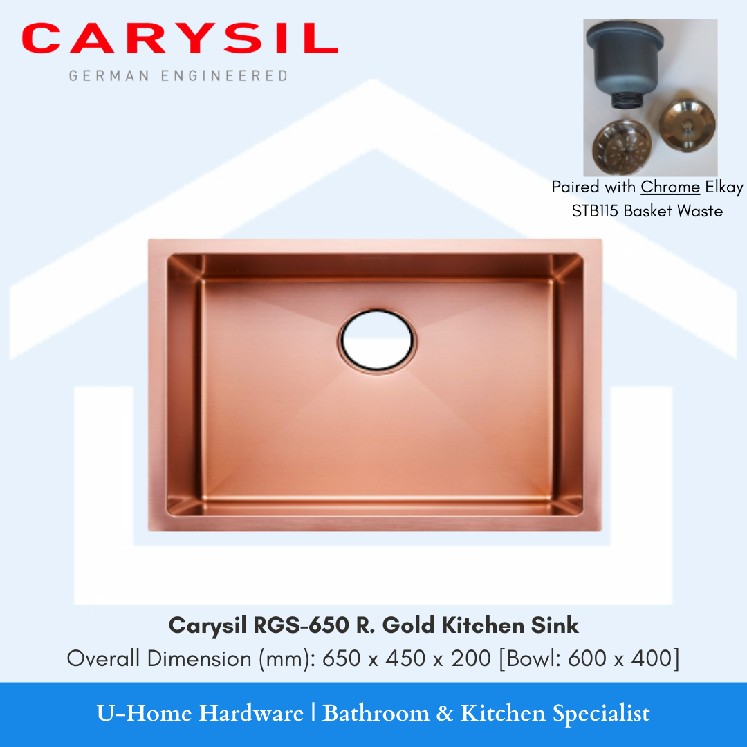 CARYSIL RGS-650 R.Gold Kitchen Sink