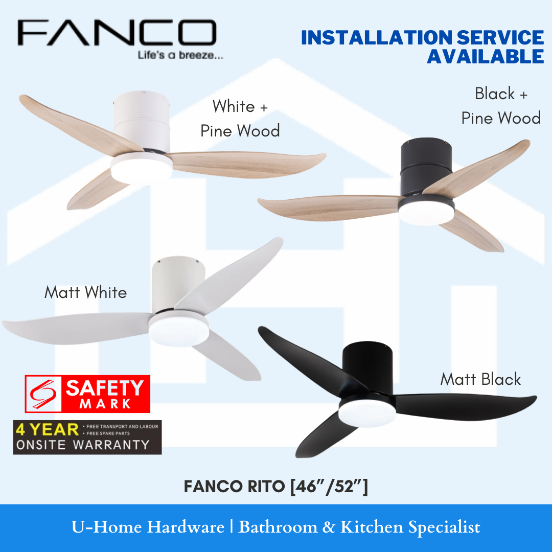 FANCO RITO-3 Ceiling Fan (46"/52") Wifi Control Optional | 3 Blades