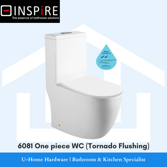 INSPIRE 6081 One Piece Toilet Bowl (Tornado Flush)