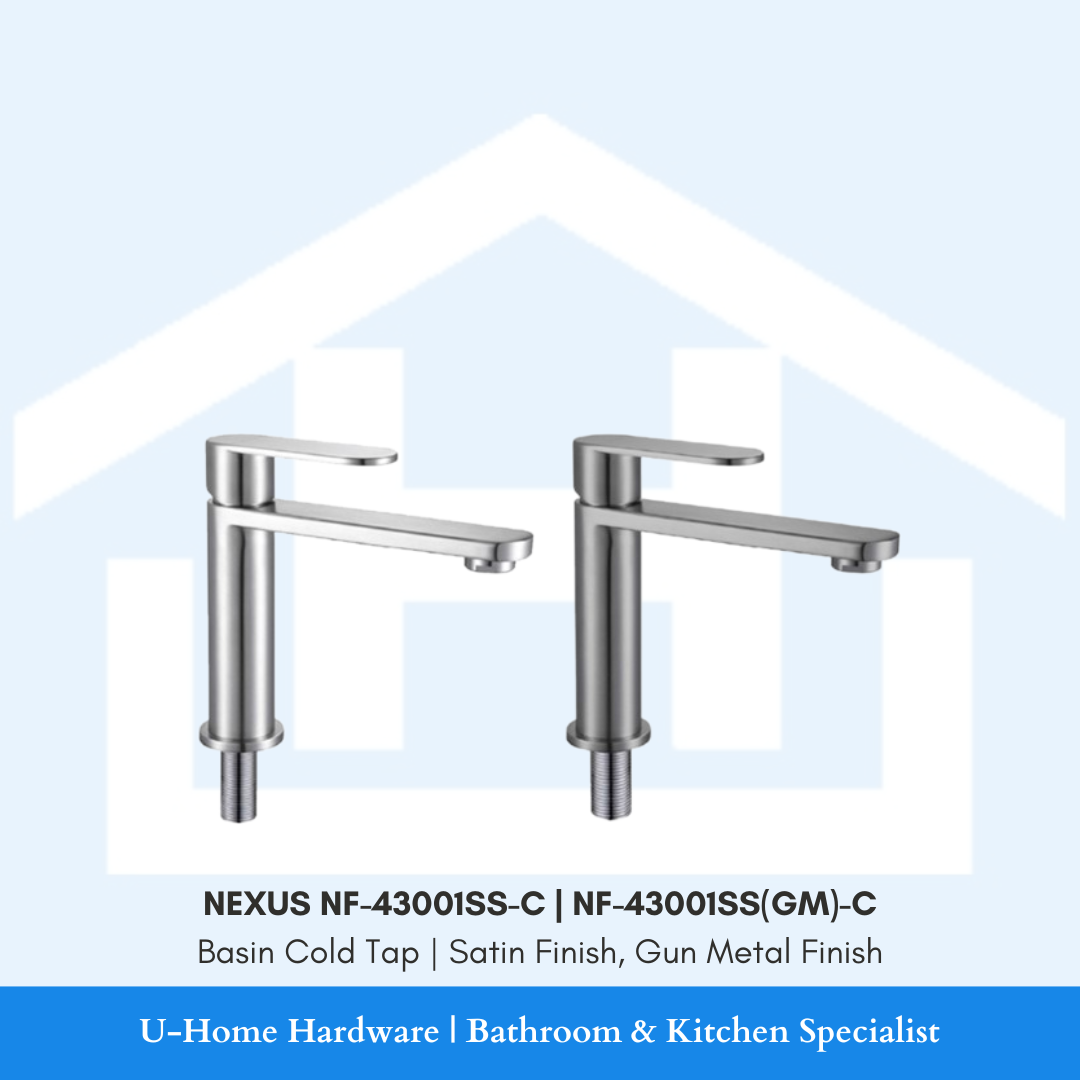 NEXUS NF-43001SS-C / NF-43001SS(GM)-C Basin Tap (Cold) 

Satin Finish / Gun Metal Finish
pub approved 