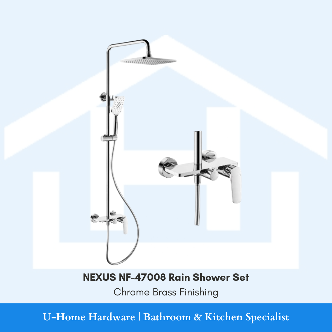 NEXUS NF-47008 Chrome Brass Rain Shower Set

PUB Approved shower set singapore
