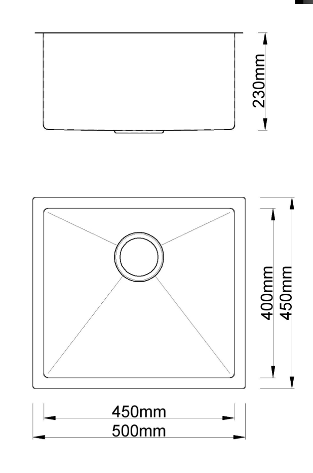 BOSHSINI BSQ5045 Stainless Steel Kitchen Sink (Nano)