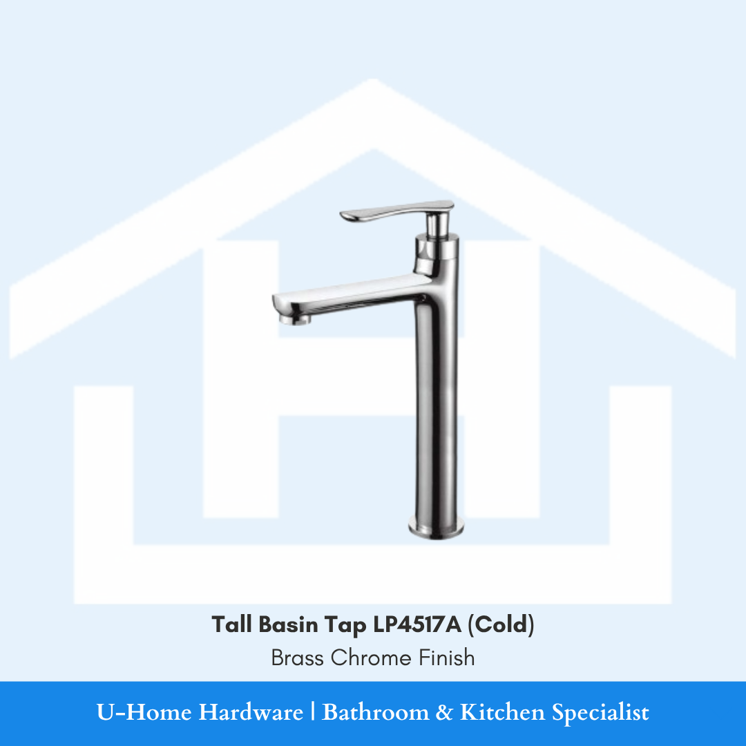 LP4517A tall basin cold tap in a polished chrome finish