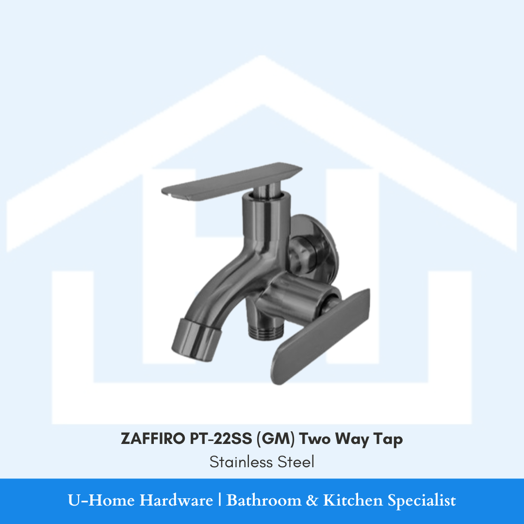 ZAFFIRO PT-22SS (GM) Two Way Tap (Gun Metal)
