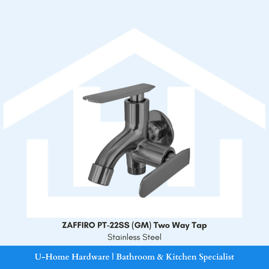 ZAFFIRO PT-22SS (GM) Two Way Tap (Gun Metal)