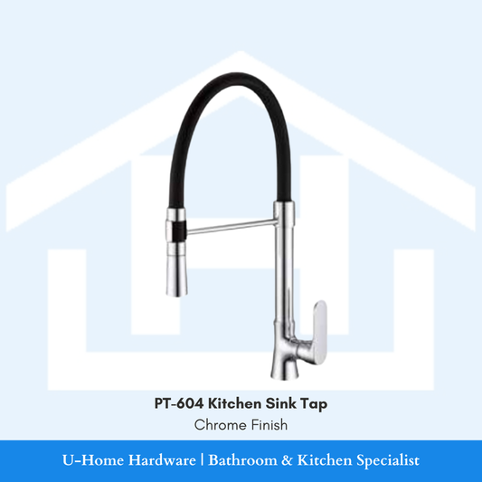 Chrome kitchen sink tap with black hose

ZAFFIRO PT-604 Kitchen Sink Tap

for 25mm tap hole 

