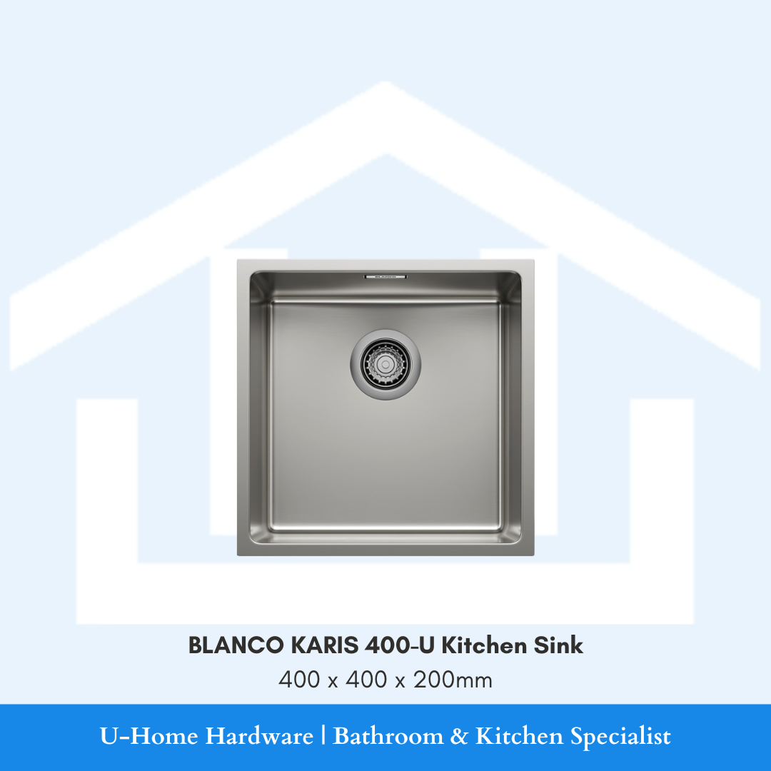 BLANCO KARIS 400-U Stainless Steel Undermount Kitchen Sink 400x400x200mm for Singapore kitchen renovation
