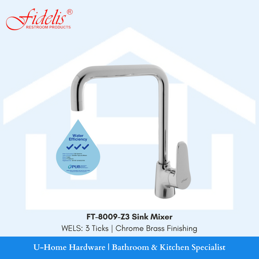 fidelis. kitchen sink tap. kitchen sink mixer. ft-8009-z3 sink mixer. plumbing singapore.