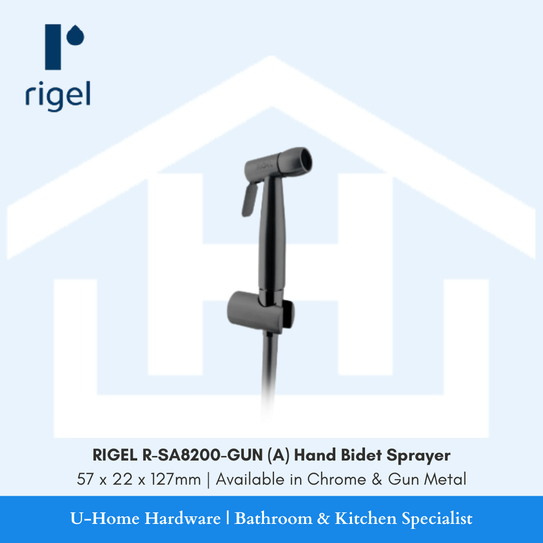 RIGEL R-SA8200-GUN Hand Bidet Sprayer Set in Gun Metal Finish