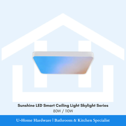 Sunshine Rectangular LED Smart Ceiling Light Skylight Series 80W 110W for Singapore living room lighting renovation