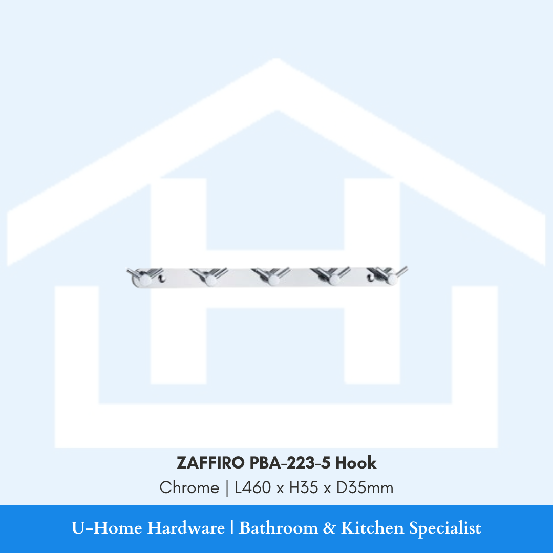 ZAFFIRO PBA-223-5 Hook Chrome