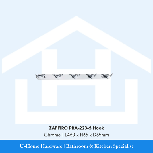 ZAFFIRO PBA-223-5 Hook Chrome
