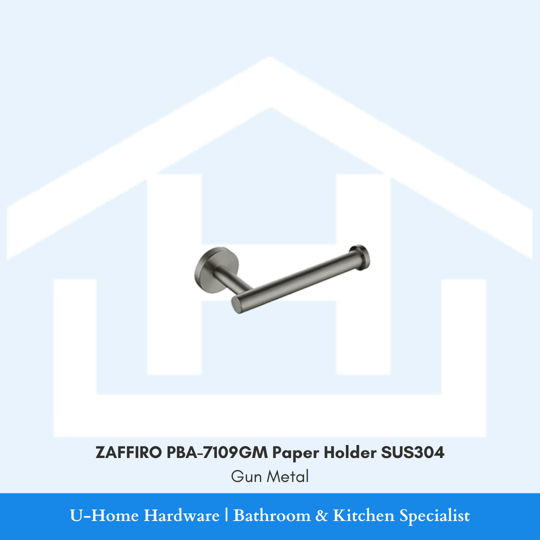 Tired of toilet rolls sliding off loose, cheap fixtures onto damp floors? Upgrade to the authentic gunmetal ZAFFIRO PBA-7109GM wall holder here.