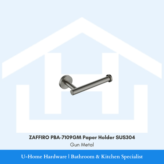 Tired of toilet rolls sliding off loose, cheap fixtures onto damp floors? Upgrade to the authentic gunmetal ZAFFIRO PBA-7109GM wall holder here.