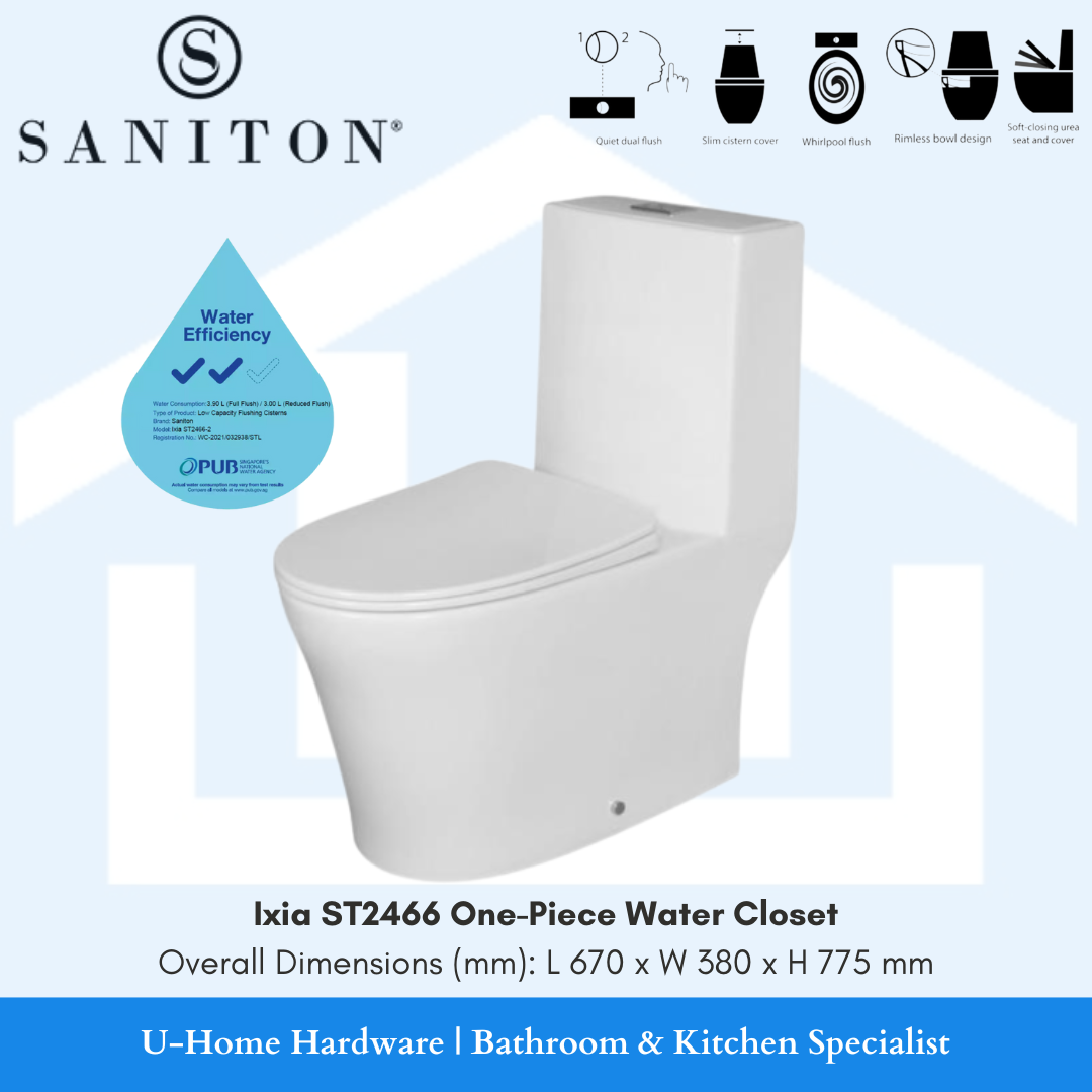 Saniton Ixia ST2466 One-Piece Water Closet