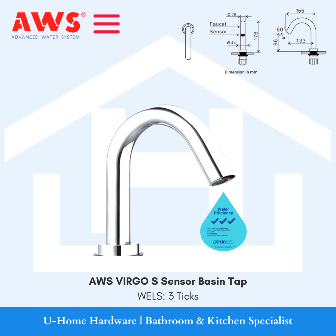 AWS VIRGO S Sensor Basin Tap (Brass Chrome)