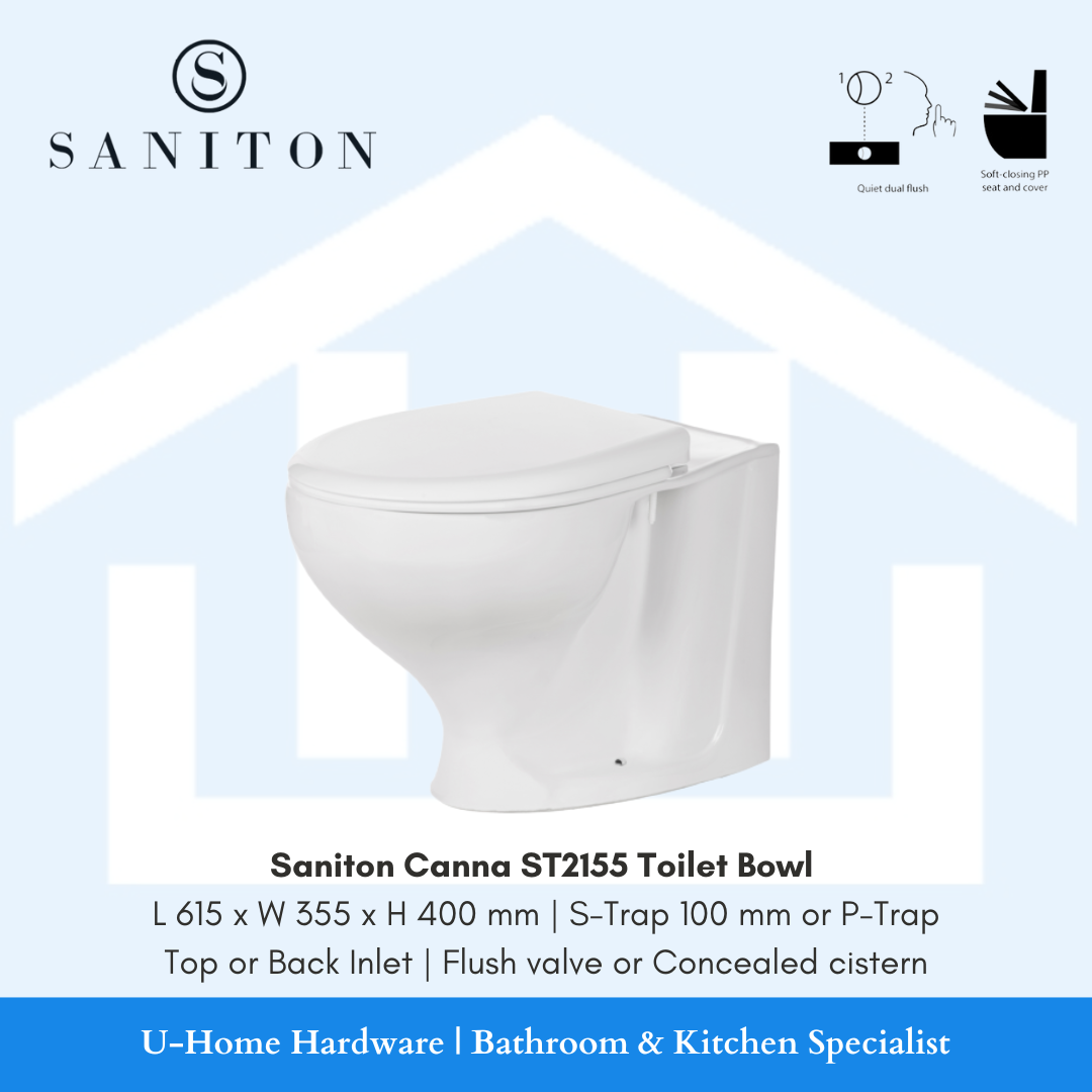 Saniton Canna ST2155 Back to Wall Water Closet (Top/Back Inlet)